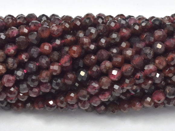 Red Garnet Beads, 3mm Micro Faceted Round-BeadBasic