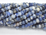 Sodalite Beads, 4x6mm Faceted Rondelle-BeadBasic