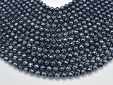 Mystic Coated Black Onyx, 8mm Faceted Round-BeadBasic