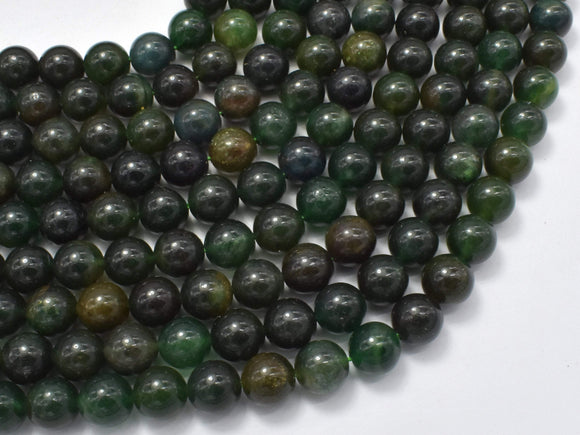 Green Mica Beads, Biotite Mica, 8mm Round-BeadBasic
