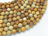 Picture Jasper Beads, 8mm Faceted Round Beads-BeadBasic