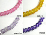 CZ bead, Faceted Rondelle, Approx 5x8 mm-BeadBasic