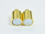 10pcs 6x19mm Magnetic Cylinder Clasp-Gold, Plated Brass-BeadBasic