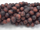 Matte Red Tiger Eye Beads, Round, 10mm, 15 Inch-BeadBasic