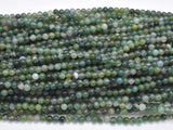 Moss Agate Beads, Round, 4mm Green Beads-BeadBasic