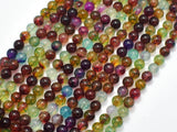 Dragon Vein Agate Beads, Green & Red, 6mm Round Beads-BeadBasic