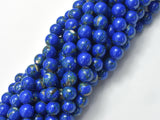 Shell Turquoise Howlite-Dark Blue, 6mm (6.5mm)-BeadBasic