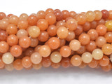 Red Aventurine Beads, Round, 8mm-BeadBasic