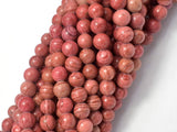 Pink Banded Jasper, 6mm Round Beads-BeadBasic