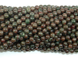 Red Green Garnet Beads, 4mm Round Beads-BeadBasic