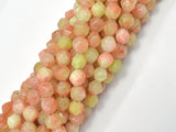 Jade - Multi Color, 8mm Faceted Star Cut Round, 15 Inch-BeadBasic