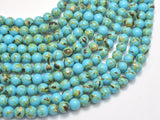 Shell Turquoise Howlite-Blue, 6mm (6.5mm)-BeadBasic