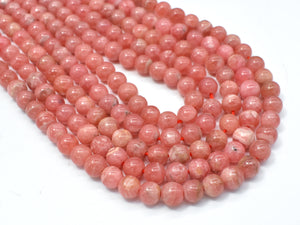 Rhodochrosite Beads, 5.8 mm Round Beads-BeadBasic