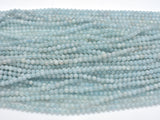 Genuine Aquamarine Beads, 4mm (4.7mm) Round beads-BeadBasic