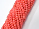 Salmon Pink Coral Beads, Angel Skin Coral, Round, 4mm-BeadBasic