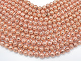 Lava-Copper Plated, 10mm (10.5mm) Round Beads-BeadBasic