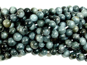 Hawk Eye Beads, Round, 6 mm-BeadBasic