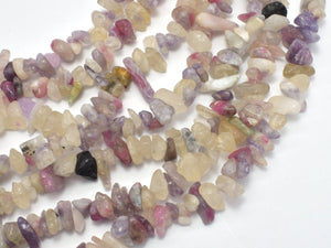 Pink Tourmaline, 7-10mm, Chips, 32 Inch-BeadBasic