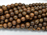 Tiger Skin Sandalwood Beads, 8mm Round Beads-BeadBasic