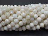 White Moonstone, 6mm (6.5mm) Round Beads-BeadBasic