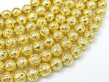 Lava-Gold Plated, 10mm (10.5mm) Round-BeadBasic