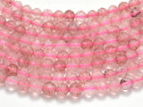 Strawberry Quartz Beads, 3mm (3.3mm) Micro Faceted Round-BeadBasic