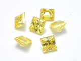 Cubic Zirconia Loose Gems-Faceted Square, 1piece-BeadBasic