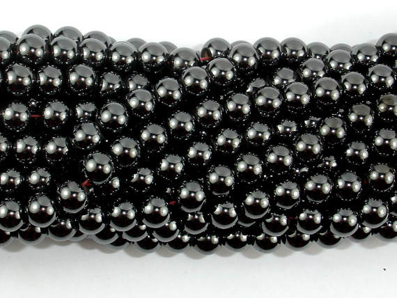Magnetic Hematite Beads, 6mm, Round Beads-BeadBasic