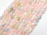 Mystic Coated Beryl, Aquamarine, Morganite, Heliodor, AB Coated, 6x8 Nugget-BeadBasic