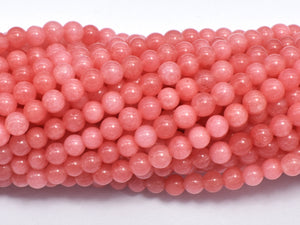 Malaysia Jade - Peach Pink, 4mm (4.5mm), Round-BeadBasic