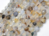 Agate Beads, 8mm Star Cut Faceted Round-BeadBasic