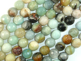 Amazonite, 10mm ( 10.5 mm) Faceted Round-BeadBasic