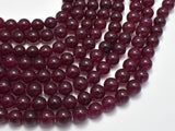 Jade Beads, Ruby, 8mm Round Beads-BeadBasic