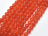 Jade - Orange Red, 8mm Round-BeadBasic