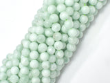 Green Angelite Beads, 6mm, Round, 15 Inch-BeadBasic