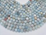 Matte Aquamarine Beads, 10mm Round Beads-BeadBasic