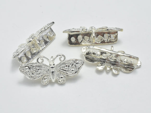 1pc 925 Sterling Silver Butterfly Connector, 20x10mm Butterfly, 6 Hole Flower connector-BeadBasic