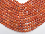 Orange Fire Agate, 8mm, Round-BeadBasic