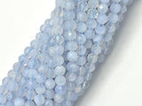 Blue Lace Agate, Blue Chalcedony, 3.5mm Micro Faceted-BeadBasic