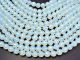 White Opalite Beads, 12mm Faceted Round Beads-BeadBasic