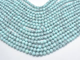 Turquoise Howlite-Light Blue, 6mm Round Beads-BeadBasic