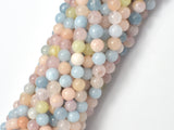 Beryl Beads, Aquamarine, Morganite, Heliodor, 6mm, Round-BeadBasic