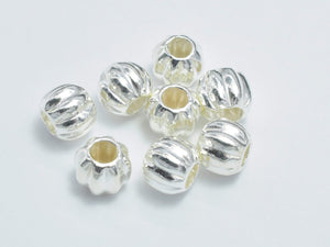 10pcs 925 Sterling Silver Beads, 5mm Round Beads-BeadBasic
