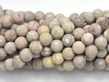 Matte Fossil Jasper Beads, 8mm Round Beads-BeadBasic