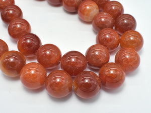 Red Dragon Vein Agate Beads, 16mm Round-BeadBasic
