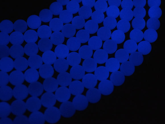Glow in The Dark Beads-Blue, Luminous Stone, 8mm Round-BeadBasic