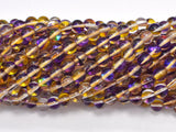 Mystic Aura Quartz-Yellow, Purple, 6mm, Round-BeadBasic