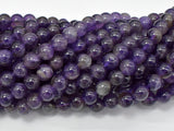 Amethyst Beads, 6mm(6.6mm) Round-BeadBasic