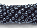 Mystic Coated Black Onyx, 8mm Faceted Round-BeadBasic