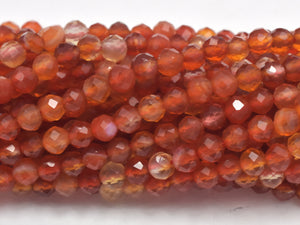 Carnelian Beads, 3mm Micro Faceted Round-BeadBasic